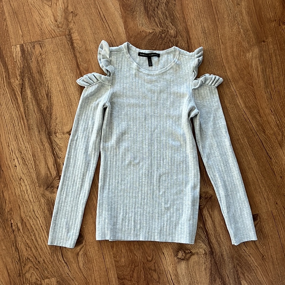 White House Black Market cold shoulder sweater